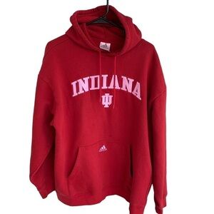Adidas Indiana Hoosiers Hoodie Sweatshirt Size Large Embroidered